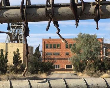Abandoned and chained up old factory